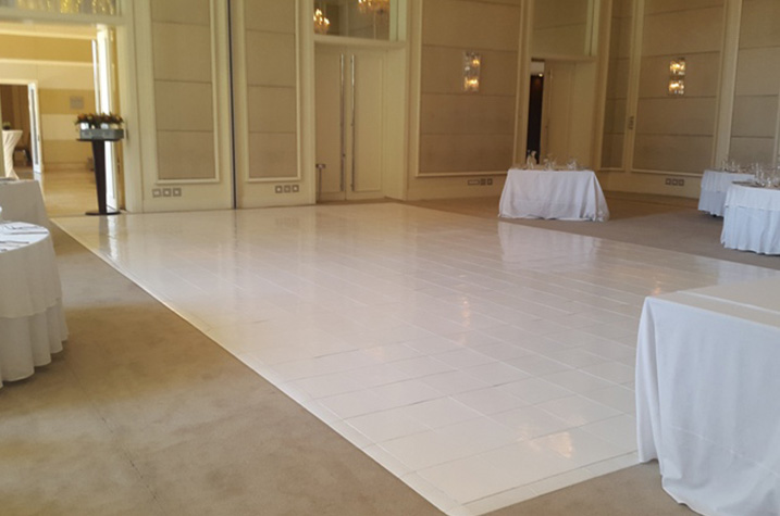 White dance floor indoors